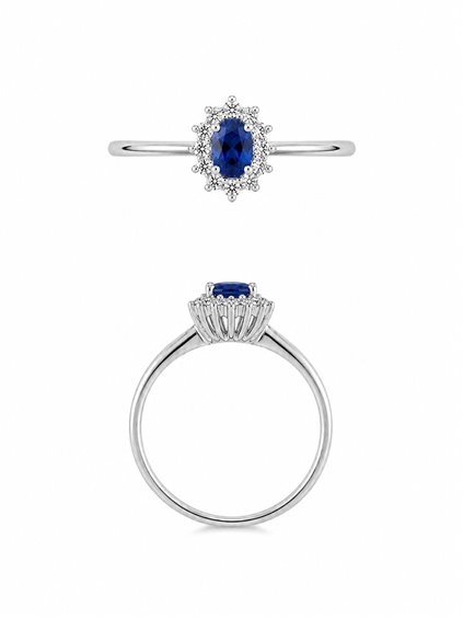 Anillo Salvatore Arzani Mujer in Oro Zaffiro 0.21 Ct 1E137 - 1E137